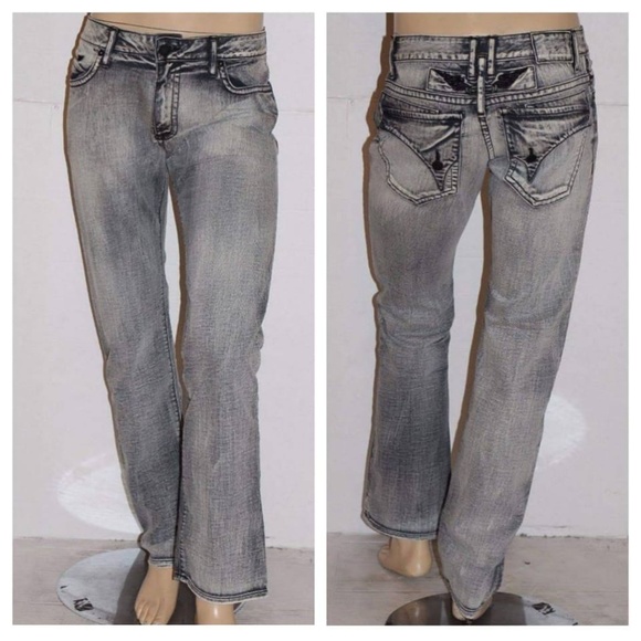 New Men ROBIN'S JEAN Straight Leg Jeans -Long Flap - Picture 3 of 8